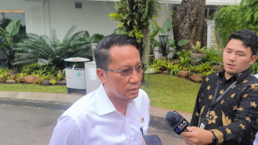 Menteri Hukum, Supratman Andi Agtas di Kompleks Istana Kepresidenan, Jakarta Pusat.