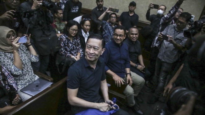 Anies Baswedan Hadiri Sidang Dakwaan Tom Lembong 