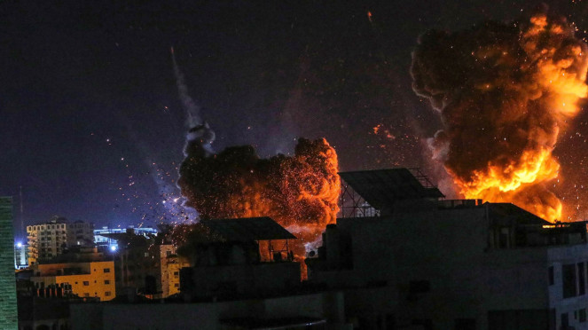 VIVA Militer: Ledakan akibat serangan udara Israel di Jalur Gaza