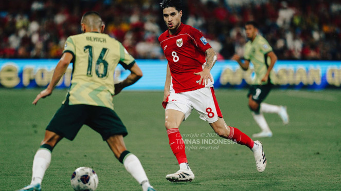 Kevin Diks saat Timnas Indonesia vs Australia
