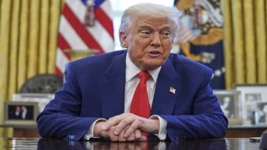 Presiden AS Donald Trump di Ruang Oval Gedung Putih