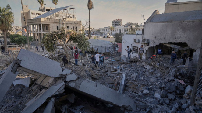 VIVA Militer: Puing reruntuhan Rumah Sakit Al-Ahli di Jalur Gaza, Palestina