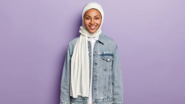 Ilustrasi gaya hijab pashmina