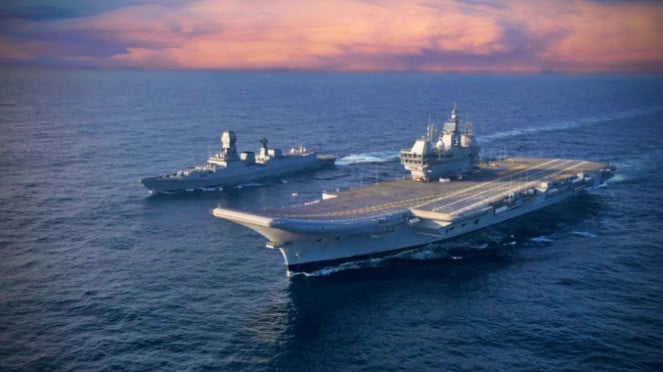 VIVA Militer: Kapal induk INS Vikrant (2013) Angkatan Laut India, VIVA Militer: Kapal induk USS Gerald R. Ford (CVN-78) militer Amerika Serikat, VIVA Militer: Kapal induk Fujian (Type 003) militer China, VIVA Militer: Kapal induk HMS Queen Elizabeth (R08) Angkatan Laut Inggris, VIVA Militer: Kapal induk tenaga nuklir Charles De Gaulle, VIVA Militer: Kapal induk INS Vikrant (2013) Angkatan Laut India, VIVA Militer: Kapal induk Admiral Kuznetsov Angkatan Laut Rusia, Kapal induk Izumo di Jepang., Kapal induk TCG Anadolu.