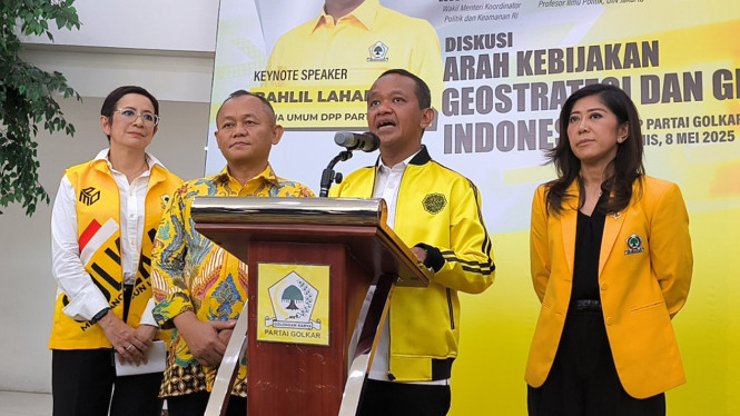 Menteri ESDM, Bahlil Lahadalia di Kantor DPP Partai Golkar