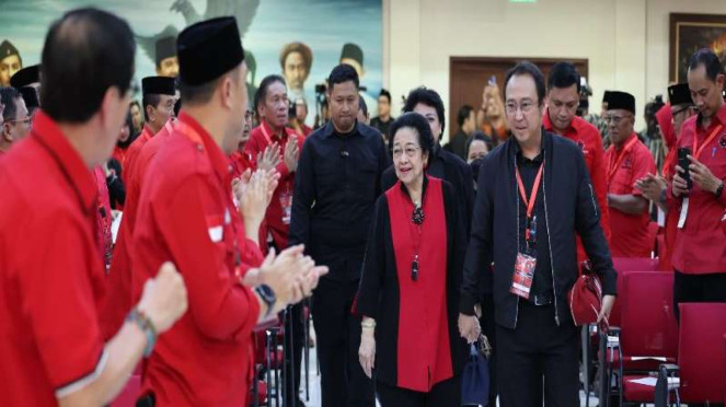 Ketua Umum PDIP Megawati Soekarnoputri di acara pembekalan kepala daerah.