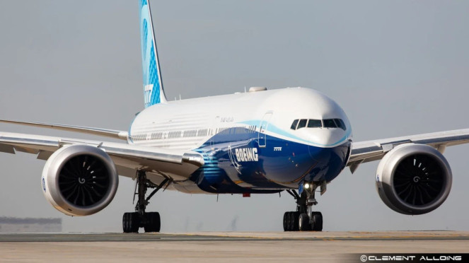 Ilustrasi Pesawat Boeing 777X