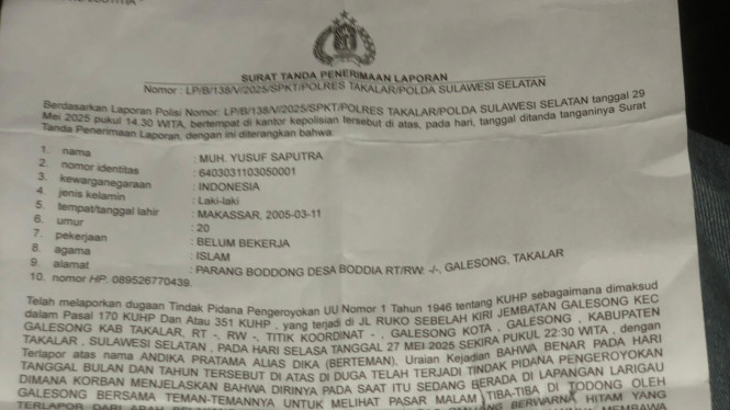 Seorang pria di Takalar mengaku jadi korban penganiayaan dan pemerasan polisi