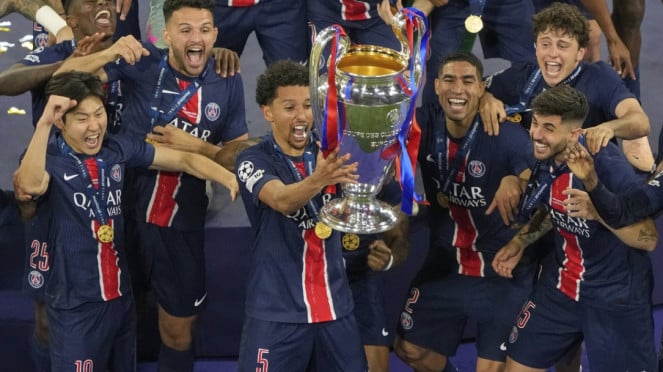 PSG juara Liga Champions 2024/25, PSG juara Liga Champions 2024/25, Tottenham Hotspur juara Liga Europa 2024/25, Harry Kane juara Bundesliga 2024/25, Newcastle United juara Piala Liga Inggris 2024/25, Bologna juara Coppa Italia 2024/25, Crystal Palace juara Piala FA 2024/25