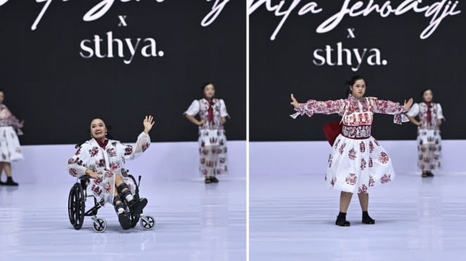 Disabilitas bawakan koleksi Nita Seno Adji X Sthya di IFW 2025.