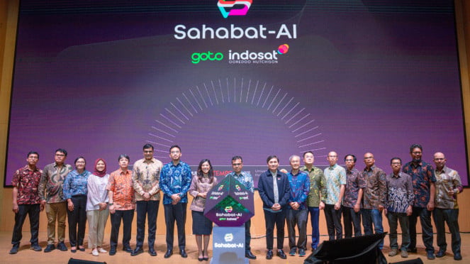 Peluncuran Sahabat-AI hasil kolaborasi Indosat dan GoTo