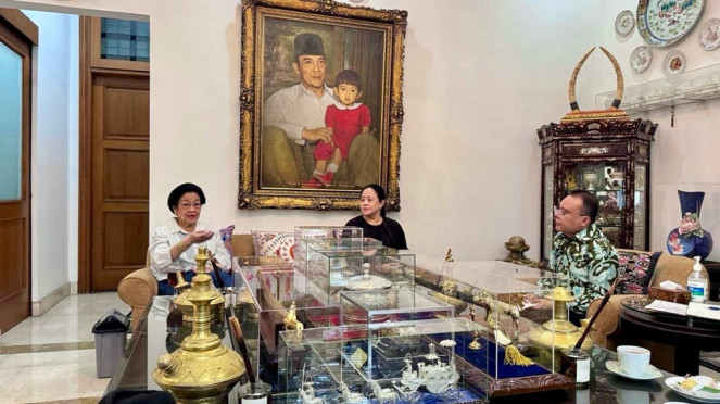 Pertemuan Ketua Harian DPP Partai Gerindra Sufmi Dasco Ahmad dengan Ketua Umum PDIP Megawati Soekarnoputri (sumber foto: Instagram @sufmi_dasco)