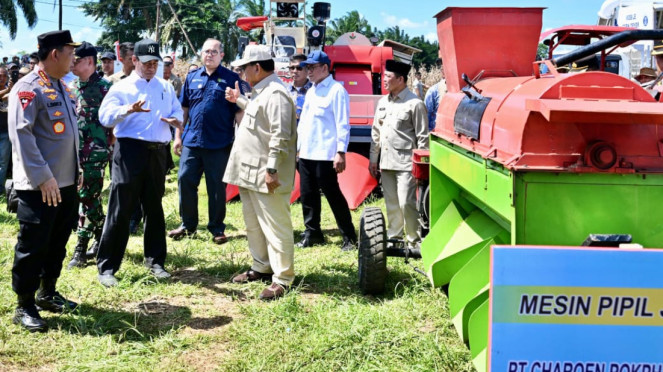 Presiden Prabowo Panen Raya Jagung di Bengkayang