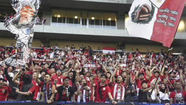 Suporter Timnas saat Jepang vs Indonesia di Kualifikasi Piala Dunia 2026
