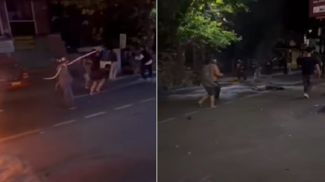 Tawuran remaja di Kampung Gedong Pasar Rebo Jakarta Timur