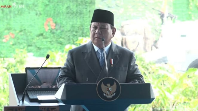 Presiden Prabowo Subianto di pembukaan Indo Defence 2025