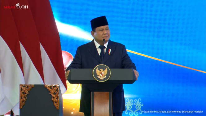 Presiden Prabowo Subianto di acara Pengukuhan Hakim (Tangkapan Layar YouTube Sekretariat Presiden)