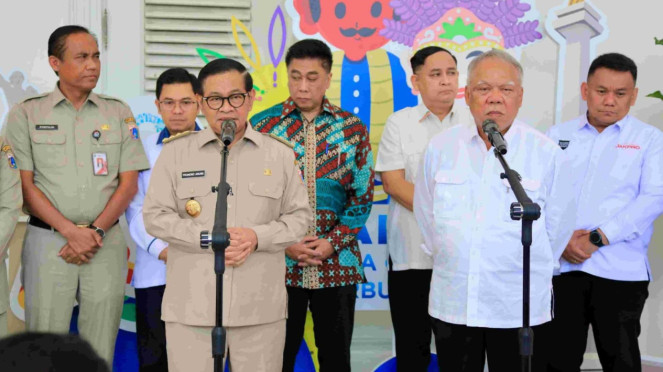 Gubernur Jakarta Pramono Anung dan Kepala Otorita IKN Basuki Hadimuljono di Balai Kota Jakarta (Dok. Pemprov Jakarta)