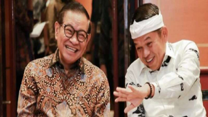 Gubernur DKI Jakarta Pramono Anung dan Gubernur Jawa Barat Dedi Mulyadi.