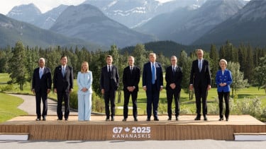 Pemimpin/kepala negara anggota di KTT G7 Kanada.