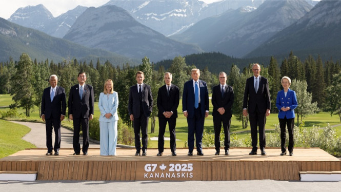 Pemimpin/kepala negara anggota di KTT G7 Kanada