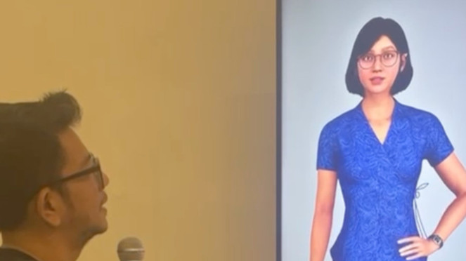 Nirmala, metahuman AI, ketika berinteraksi secara langsung.