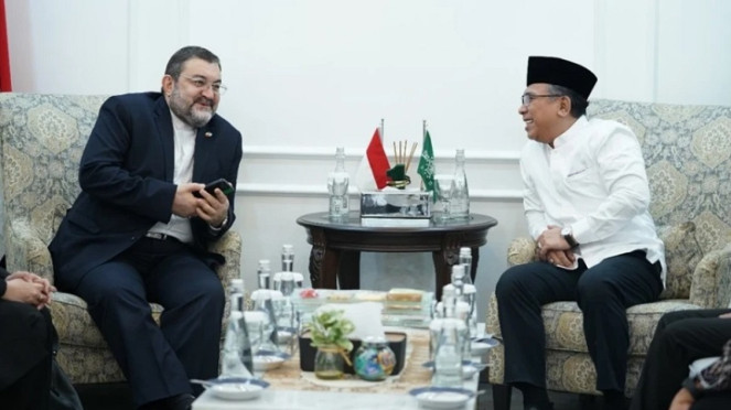 Ketua Umum PBNU Gus Yahya menerima kunjungan Dubes Iran