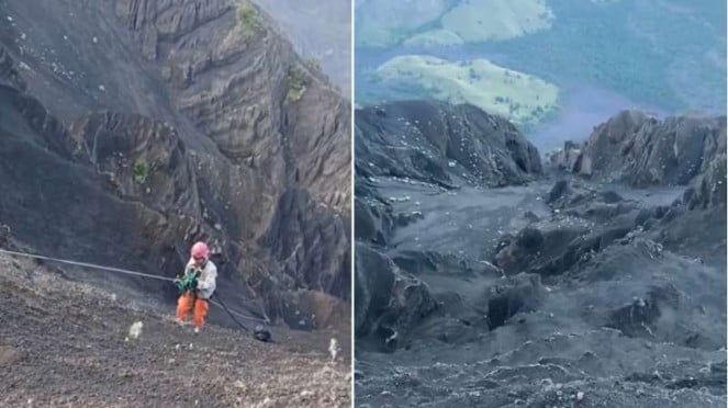 Tim SAR gabungan melakukan upaya penyelamatan pendaki asal Brasil