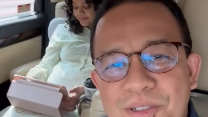 Anies Baswedan jemput cucu pertama pulang ke rumah.