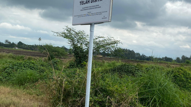 Aset tanah milik Anggota DPR fraksi Gerindra, Anwar Sadad yang disita penyidik KPK. (Ist)