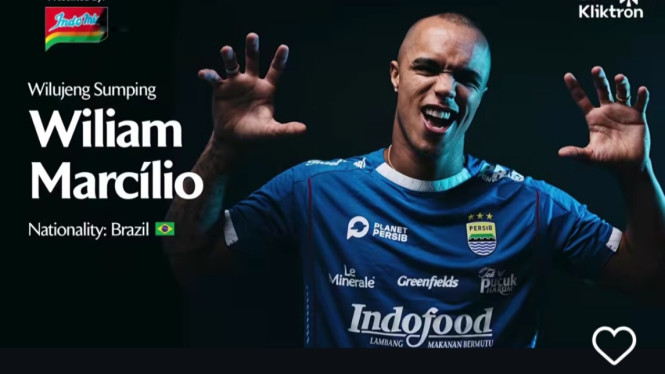 Pemain Persib Bandung Wiliam Marcilio