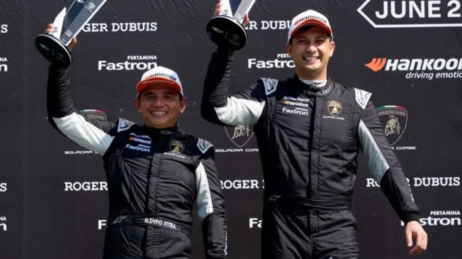 H Dypo dan Umar pembalap Indonesia podium di Lamborghini Super Trofeo