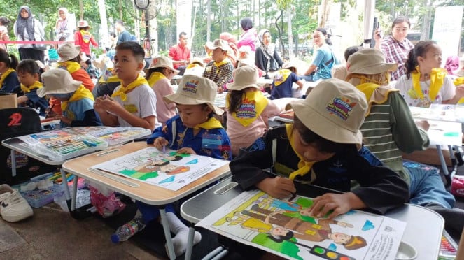 Lomba mewarnai dan melukis anak dan difabel dalam rangka Hari Bhayangkara ke-79