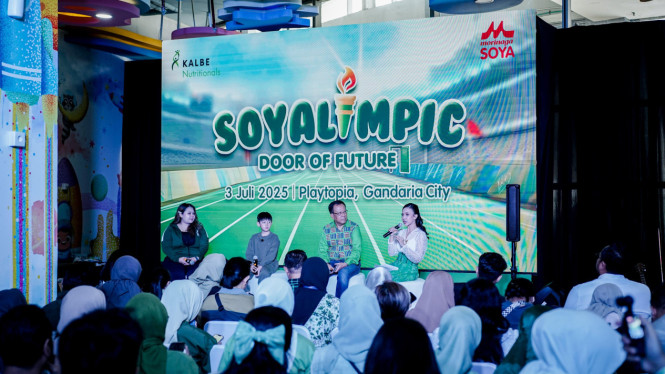 Press Conference The Final Game Soyalympic Door of Future 2025, di Jakarta, Kamis 3 Juli 2025.