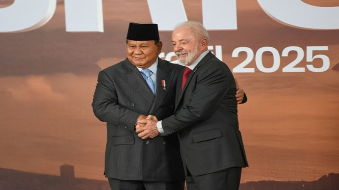 Presiden Prabowo disambut Presiden Brasil Lula Silva di KTT BRICS 2025