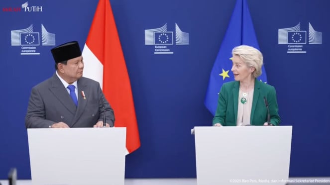 Presiden RI Prabowo Subianto dan Presiden Komisi Eropa, Ursula von der Leyen