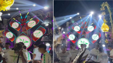 Aksi nyeleneg sound horeg di Pasuruan tampilkan logo Halal di LED
