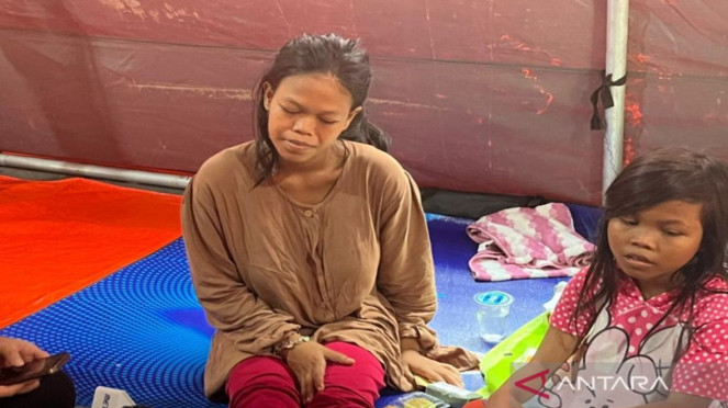 Ibu korban kebakaran di Tebet berinisial N (28)