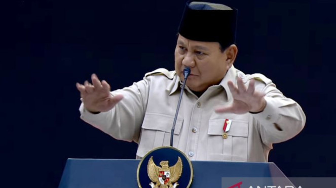 Presiden Prabowo Subianto di Kongres PSI