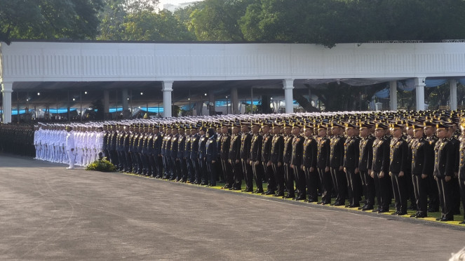 2.000 perwira remaja TNI/Polri dilantik di Istana Kepresidenan, Jakarta Pusat 