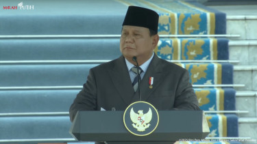 Presiden RI Prabowo Subianto saat melantik 2.000 perwira remaja TNI/Poori