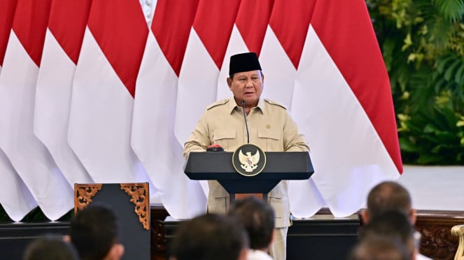 Presiden RI Prabowo Subianto di Istana Negara, Jakarta Pusat 