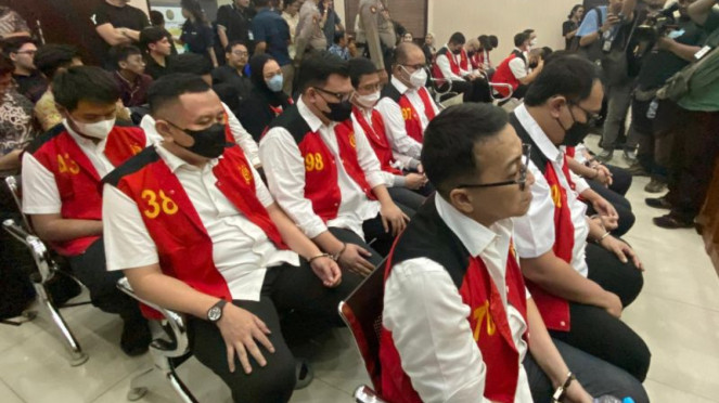 Para terdakwa kasus judi online Komdigi