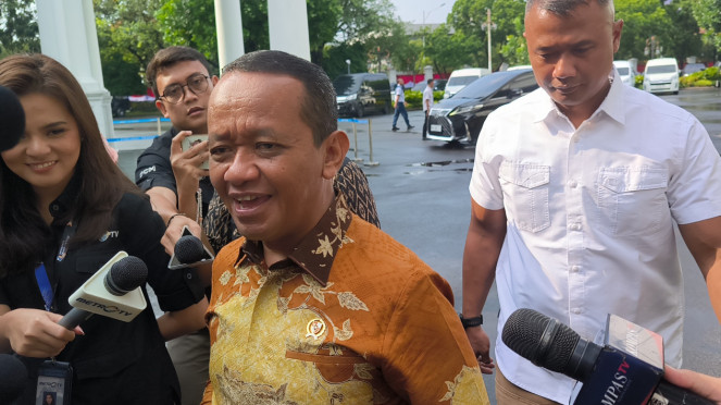 Menteri ESDM Bahlil Lahadalia di Kompleks Istana Kepresidenan, Jakarta Pusat 