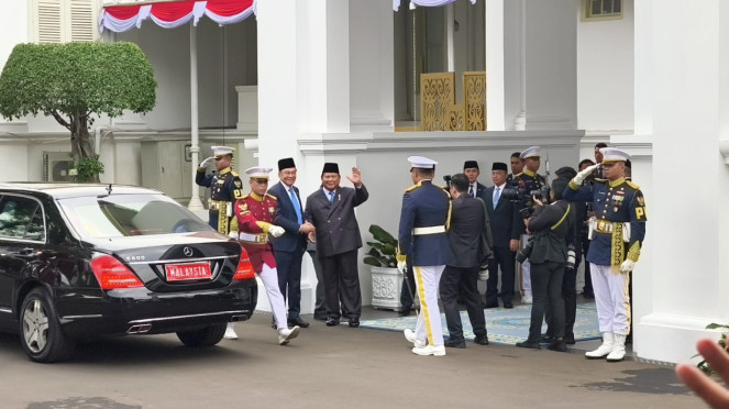 Presiden Prabowo sambut PM Malaysia, Anwar Ibrahim di Istana Negara