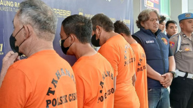 Tersangka kasus perselisihan opang dan taksi online di Tangerang