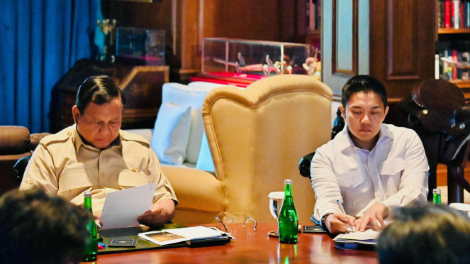 Presiden Prabowo gelar rapat di Hambalang