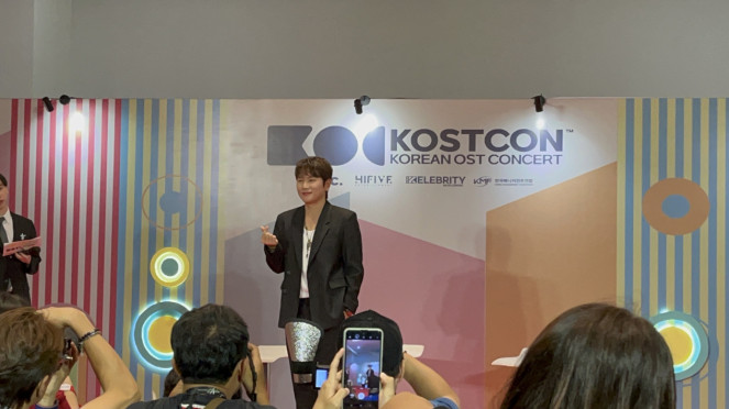 Penyanyi K.Will, Penyanyi Heize, Penyanyi Soyou, Penyanyi K.Will, Chen EXO dalam Press conference KOSTCON 2025