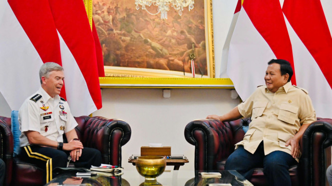 Presiden Prabowo dan Komandan Komando Operasi Khusus AS, Jenderal Bryan Fenton