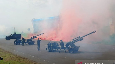 Gladi bersih upacara Gelar Pasukan Operasional dan Kehormatan di Batujajar